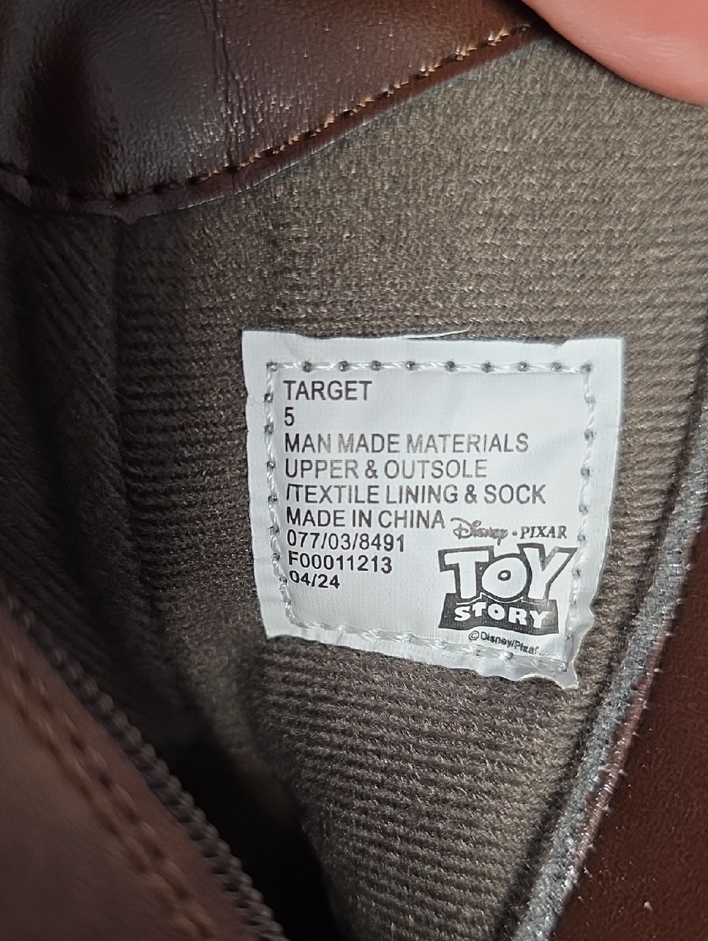 Disney Brown Kids Cowboy Boots with Woody Graphic - Picture 7 of 8